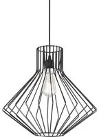 Lampada a sospensione nero D 395 x H min 620 - max 1430 mm