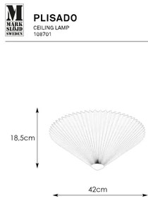 Markslöjd 108701 - Plafoniera PLISADO 3xE14/40W/230V diametro 42 cm bianco