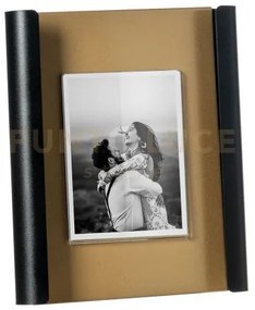 Portafoto di design angel piccolo oro laccato ,nero in ferro e poli...