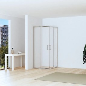 Box doccia angolare 70x70 altezza ridotta 170 cm vetro trasparente 6mm | CHIARA EDGE-R - KAMALU