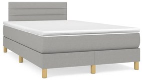 Giroletto A Molle Con Materasso Grigio Chiaro 120x190cm Tessuto /