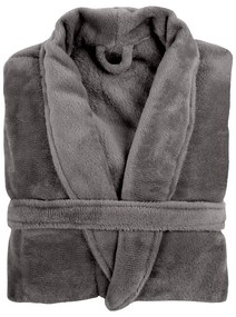 Accappatoio grigio in felpa, L/XL Cozy - Tiseco Home Studio