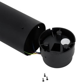 Lampada da terra da esterno nera con vetro opale 80 cm IP44 - Huma