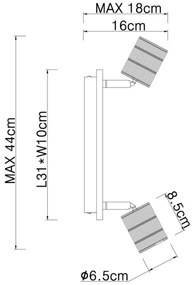 Globo 54033-2 - Faretto JOSELLA 2xE27/60W/230V
