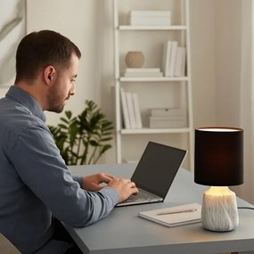 Rabalux 74066 - Lampada da tavolo NALISA 1xE14/40W/230V nero con effetto marmo