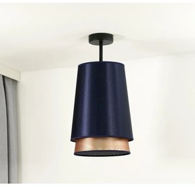 Duolla - Lampadario a plafone BELL SHINY 1xE27/15W/230V diametro 25 cm blu/rame