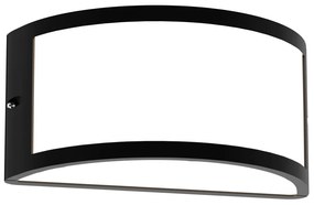 Applique Moon Design E27 Curva per Esterni IP65 - Nera Base E27