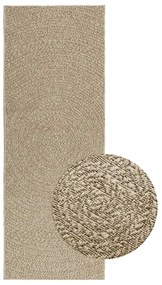 Tappeto Zızur Beige 80x200 Cm Aspetto Iuta Interni Ed Esterni /