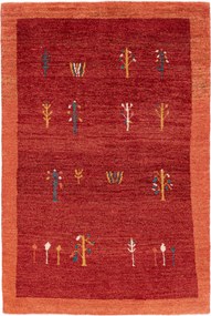 Gabbeh Tappeto 120x180 Rosso (Iran) Annodato A Mano
