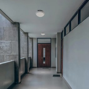 Plafoniera rotonda per esterni E27 IP65 Ø30 cm - Bianca