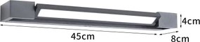Brilagi - Illuminazione LED per specchio da bagno AQUA LINE LED/12W/230V 45 cm IP44 antracite
