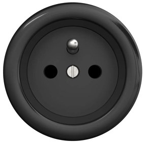 Kliklap - Presa murale retrò senza placca 230V nera