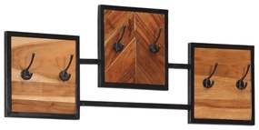 Appendiabiti A Parete 90x1x35 Cm Legno Massello Acacia E Ferro /