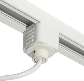 Alimentatore con rosone tondo per binario monofase bianco - Iconic