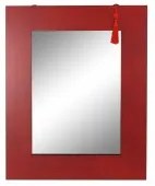 Specchio da parete DKD Home Decor Specchio Abete Rosso Nero MDF (70 x 2 x 90 cm)