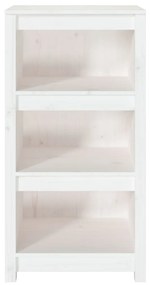 Libreria bianca 50x35x97 cm in legno massello di pino