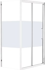 Pannello laterale per box doccia Record L 80 x H 195cm, Sp. 6 mm vetro smerigliato profilo bianco
