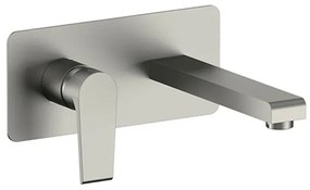 Miscelatore lavabo a muro Mariani serie Artic in ottone spazzolato