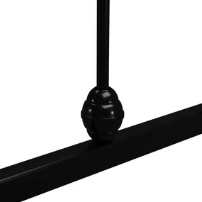Giroletto nero in metallo 120x200 cm