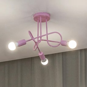 Plafoniera OXFORD 3xE27/15W/230V rosa