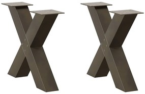 Gambe Tavolino Caffè A X 2 Pz Naturale 60x(42-43) Cm Acciaio /