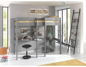 Letto rialzato grigio per bambini 90x200 cm Pino - Vipack