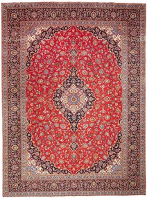 Kashan Tappeto 300 x 400 Rosso (Iran) Annodato A Mano