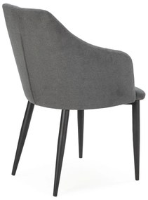 Set di sedie da pranzo grigio scuro in imbottito 2 pz Nadi – Marckeric