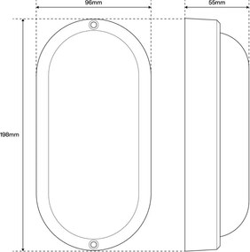 Plafoniera LED da Esterno 15W IP65 Ovale CCT - Bianco Variabile