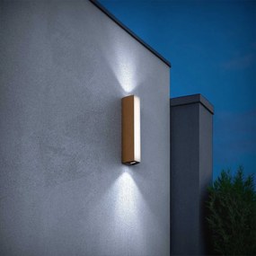 Applique Bidirezionale Corten 12W CCT IP65 da esterno - Serie FILO Colore Bianco Variabile CCT