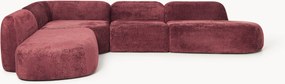 Divano angolare componibile XL in teddy-bouclé Wolke