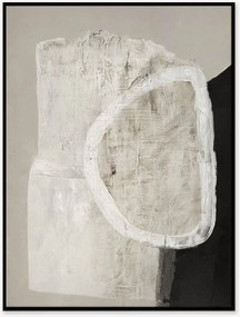 Quadro su tela incorniciato dipinto a mano White Stone