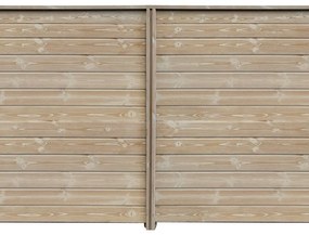 Pannello componibile Thermowood bianco , 2 pezzi, in legno H 178.4  x L 350.2 cm