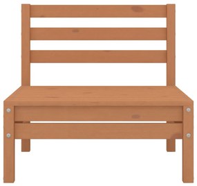 Set Divani da Giardino 4 pz Miele in Legno Massello di Pino