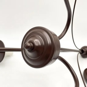 Brilagi - LED Lampadario a sospensione con catena COTTAGE 3xE14/40W/230V marrone/bianco