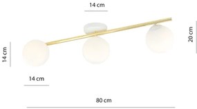 Plafoniera SPLENDI 3xE14/10W/230V bianco/oro