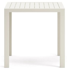 Kave Home - Tavolo da esterno Culip in alluminio finitura bianca 77 x 77 cm