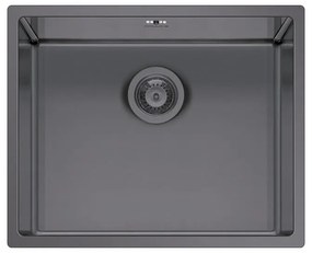 Lavello sottotop 1 vasca PYRAMIS Astris inox L 40 x L 50 cm grigio