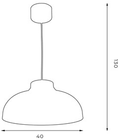 Lampadario a sospensione con filo BASCA 1xE27/60W/230V nero/oro