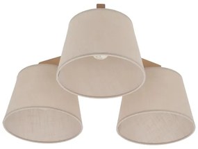 Brilagi - Lampadario da soffitto a montaggio superficiale LATTE SABIA 3xE27/15W/230V pino/beige