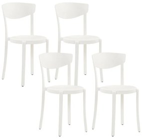 Set di 4 sedie in plastica bianca VIESTE Beliani