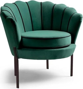 Poltrona imbottita Angelo in verde