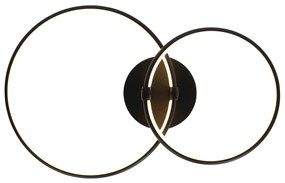 Plafoniera nera con LED dimmerabile a 3 livelli 2 luci - Joaniqa