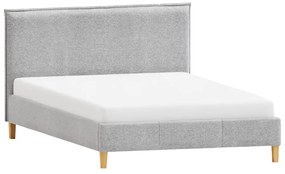 Letto matrimoniale imbottito grigio con griglia 200x200 cm Tina - Ropez