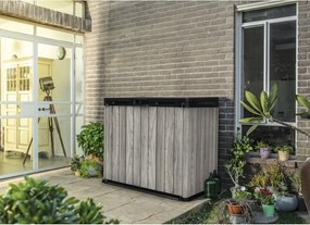 Contenitore da giardino grigio in plastica Deco – Keter