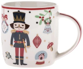 Tazza bianca in porcellana a tema natalizio 370 ml Jolly – Dakls