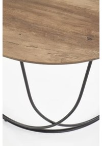 Tavolino NUBIRA 41x60 cm nero/marrone