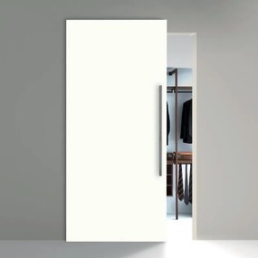 Porta scorrevole Stoccolma in legno bianco, L 99 x H 221 cm, con binario invisibile Destra