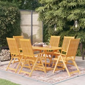 Set da Pranzo da Giardino 5 pz in Legno Massello di Teak