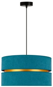 Duolla - Lampadario a sospensione con filo DUO 1xE27/15W/230V diametro 40 cm turchese/oro